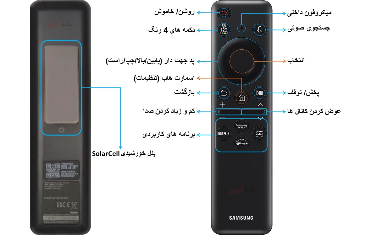 ریموت کنترل تلویزیون سامسونگ 65DU8500